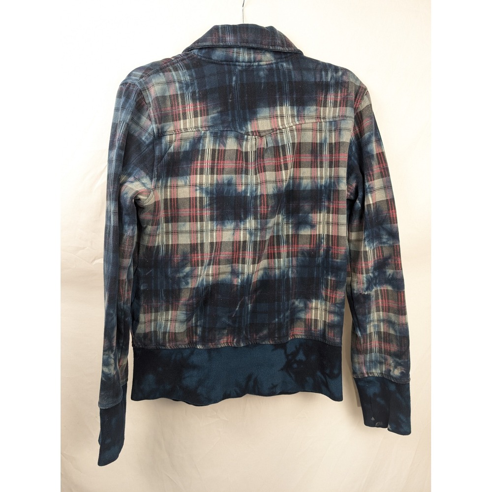 Roxy Plaid Tie Dye Snap Button Jacket Multicolor … - image 7